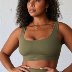 SET ACTIVE Scultpflex Box Cut bra in Cactus